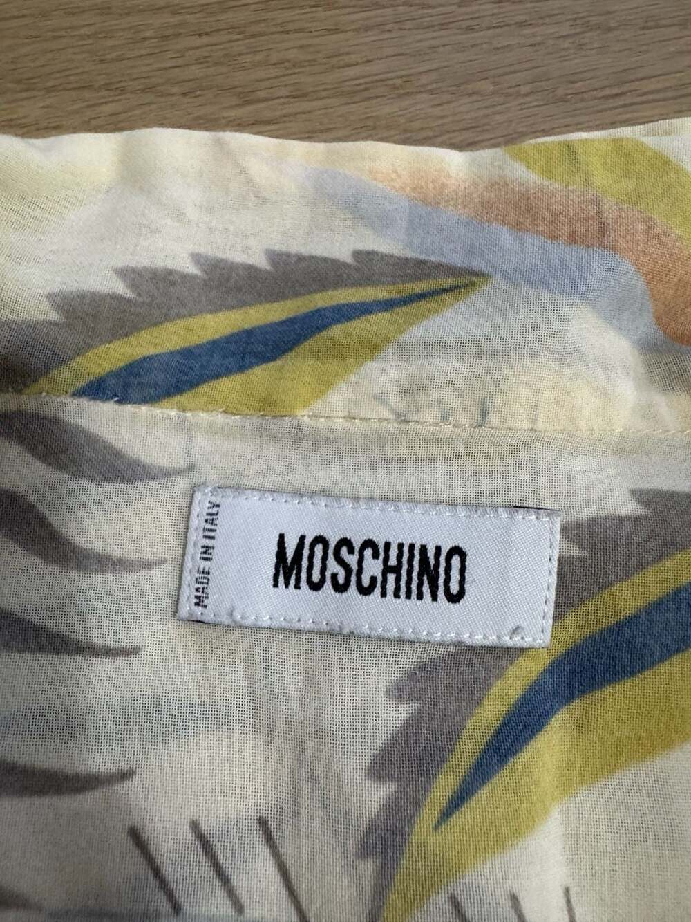 Moschino Women's Short Sleeve Button-Front Blouse with Floral Print - Picture 3 of 9